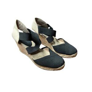 Adrienne Vittadini Espadrille Wedge Criss Cross Straps Size 9